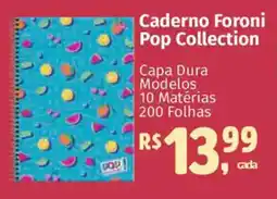 Supermercados Mateus Caderno Foroni Pop Collection oferta