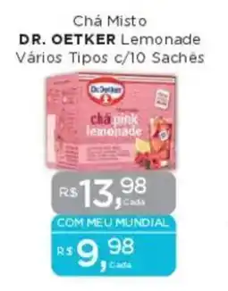 Supermercados Mundial Chá Misto DR. OETKER Lemonade oferta