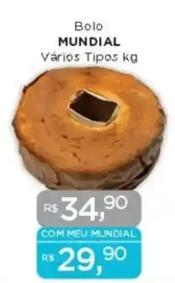 Supermercados Mundial Bolo MUNDIAL Vários Tipos oferta