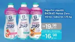 Supermercados Mundial Iogurte Liquido BATAVO Pense Zero oferta