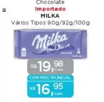 Supermercados Mundial Chocolate Importado MILKA oferta