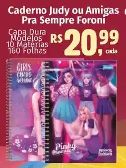 Supermercados Mateus Caderno Judy ou Amigas Pra Sempre Foroni oferta