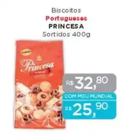 Supermercados Mundial Biscoitos Portugueses PRINCESA Sortidos oferta