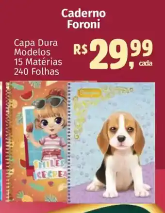 Supermercados Mateus Caderno Foroni oferta