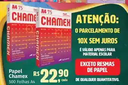 Supermercados Mateus Papel Chamex oferta