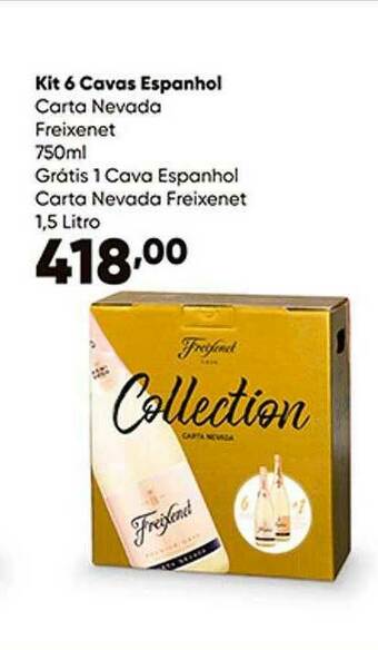 Zaffari Kit 6 Cavas Espanhol Carta Nevada Freixenet oferta