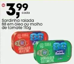 Frangolândia Sardinha ralada 88 em óleo ou molho de tomate oferta