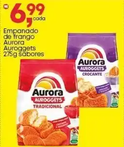 Frangolândia Empanado de frango Aurora Auroggets sabores oferta