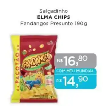 Supermercados Mundial Salgadinho ELMA CHIPS Fandangos Presunto oferta