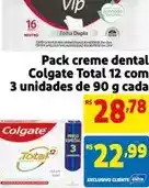 Mercado Extra Colgate - pack creme dental total 12 com 3 unidades oferta