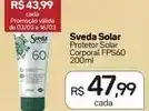 Drogal Sveda - solar protetor solar corporal fps60 oferta