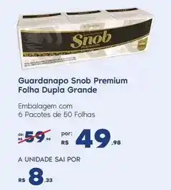 Sam's Club Snob - guardanapo folha dupla grande oferta