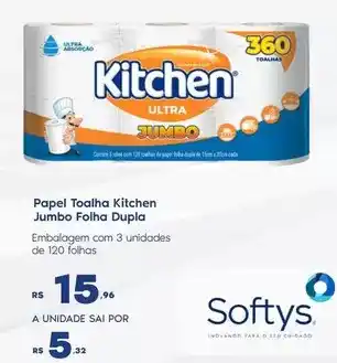 Sam's Club Kitchen - papel toalha jumbo folha dupla oferta