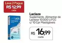 Drogal Laclaze - suplemento alimentar de lactase 10,000 u.f.c c/ 10 cpr mastigáveis oferta