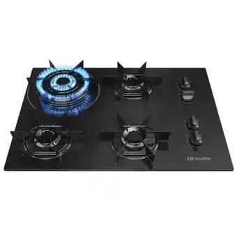 Benoit Fogão Cooktop Gás Mueller MCG4BC 4 Bocas Mesa de Vidro Acendimento Superautomático Bivolt oferta