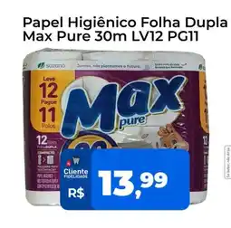 Tonin Superatacado Papel Higiênico Folha Dupla Max Pure 30m oferta