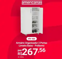 Lojas Americanas Politorno - armario organizador 2 portas oferta