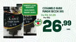 Araújo Supermercados Cogumelo karui funghi secchi oferta