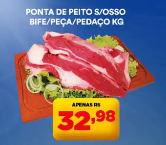 Supermercado Porecatu Ponta de peito s/osso bife/peça/pedaço oferta