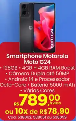 Supermercados Mateus Smartphone Motorola Moto G24 oferta