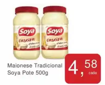 Mineirão Atacarejo Maionese Tradicional Soya Pote oferta