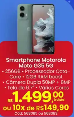 Supermercados Mateus Smartphone Motorola Moto G35 5G oferta