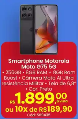 Supermercados Mateus Smartphone Motorola Moto G75 5G oferta