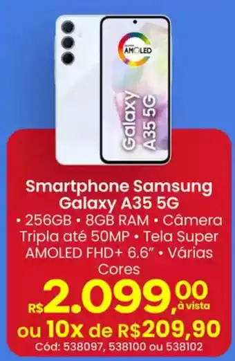 Supermercados Mateus Smartphone Samsung Galaxy A35 5G oferta