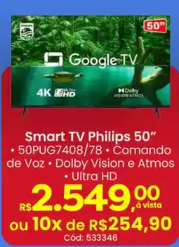 Supermercados Mateus Smart TV Philips 50" oferta