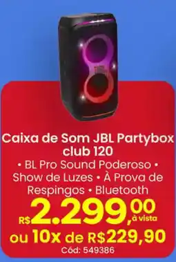 Supermercados Mateus Caixa de Som JBL Partybox club 120 oferta