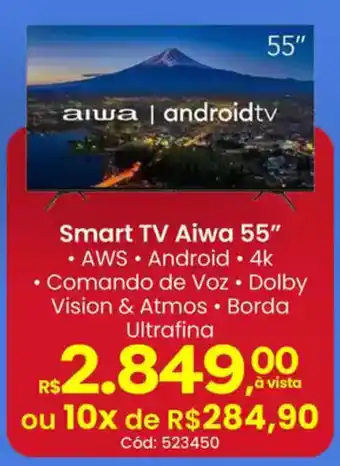 Supermercados Mateus Smart TV Aiwa 55" oferta