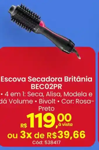 Supermercados Mateus Escova Secadora Britânia BEC02PR oferta