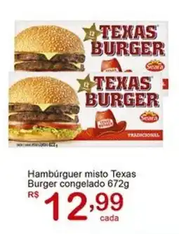 Giga Atacado Hambúrguer misto Texas Burger congelado oferta