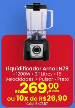 Supermercados Mateus Liquidificador Arno LN78 oferta