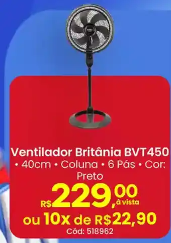 Supermercados Mateus Ventilador Britânia BVT450 oferta