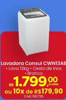 Supermercados Mateus Lavadora Consul CWN13AB oferta