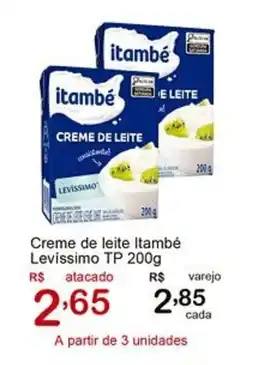 Giga Atacado Creme de leite Itambé Levíssimo TP oferta