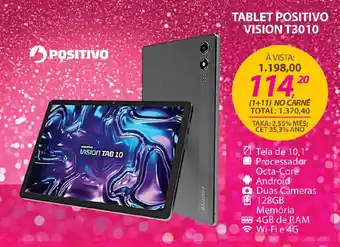 Lojas Cem Tablet positivo vision t3010 oferta