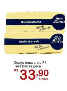 Giga Atacado Queijo mussarela F4 Três Barras peça oferta