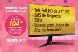 Lojas Cem Monitor gamer samsung t350 oferta