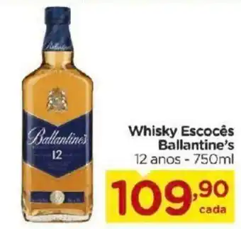 Whisky escoces Ballantine's 12 anos 750ml