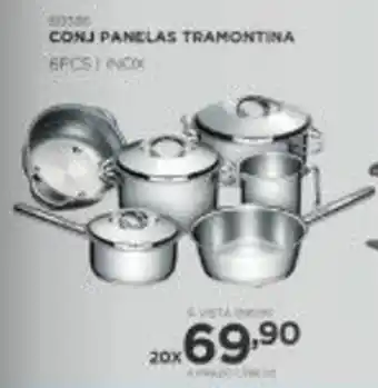 Benoit Conj. Panelas Tramontina 6pcs Inox oferta