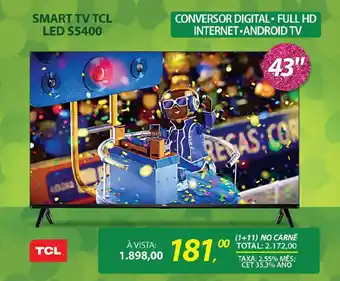 Lojas Cem Smart tv tcl led s5400 oferta