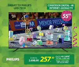 Lojas Cem Smart tv philips led 7019 oferta