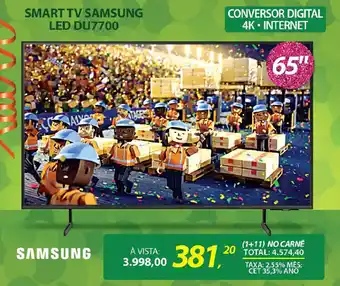 Lojas Cem Smart tv samsung LED DU7700 oferta