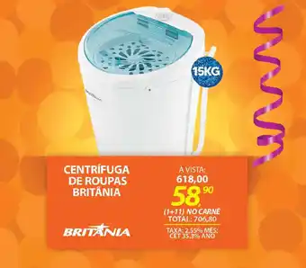 Lojas Cem Centrifuga de roupas britânia oferta