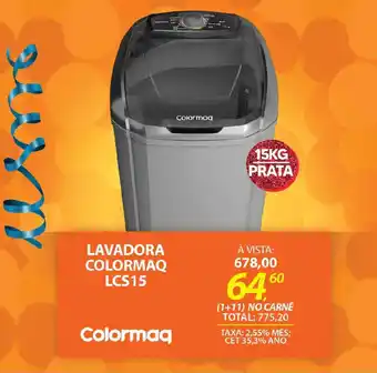 Lojas Cem Lavadora colormaq lcs15 oferta