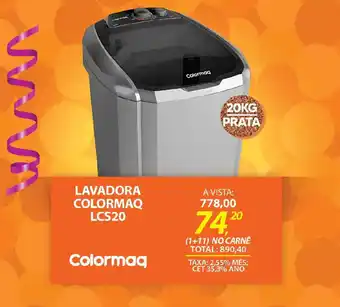 Lojas Cem Lavadora colormaq lcs20 oferta