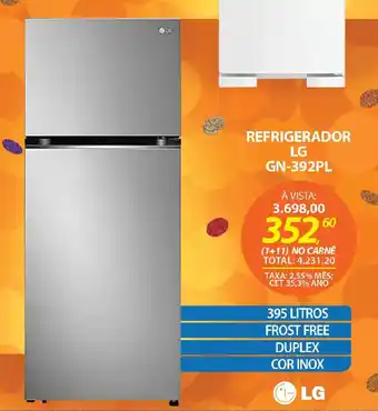 Lojas Cem Refrigerador lg GN-392PL oferta