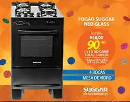 Lojas Cem Fogão suggar neo glass oferta